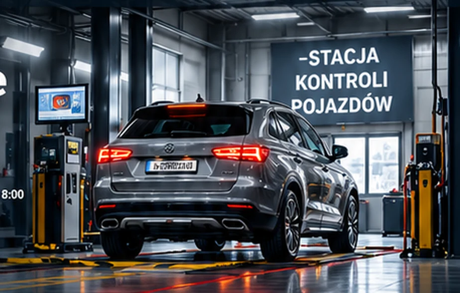 Poglądowa wizualizacja stacji kontroli pojazdów